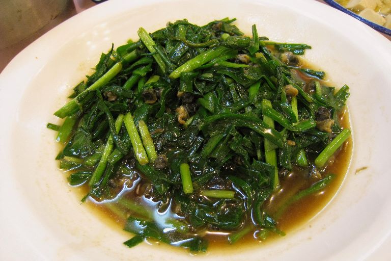 青菜とシジミの炒め物