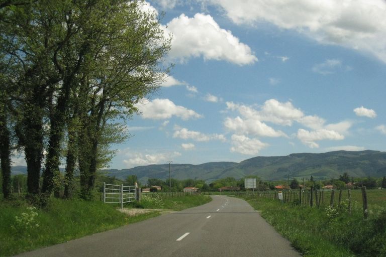 田舎道のドライブ